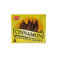 Load image into Gallery viewer, Cinnamon Scent Incense Cones, 10 Cone Pack, by HEM | ShopIncense.
