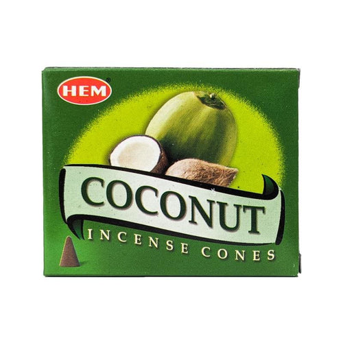 Coconut Scent Incense Cones, 10 Cone Pack, by HEM | ShopIncense.