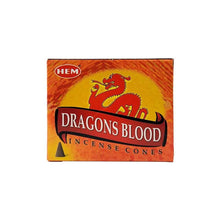 Load image into Gallery viewer, Dragons Blood Scent Incense Cones, 10 Cone Pack, by HEM | ShopIncense.

