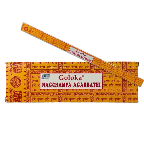 Nag Champa Agarbathi Incense Sticks, 8-Stick Square Packs, by Goloka | ShopIncense.